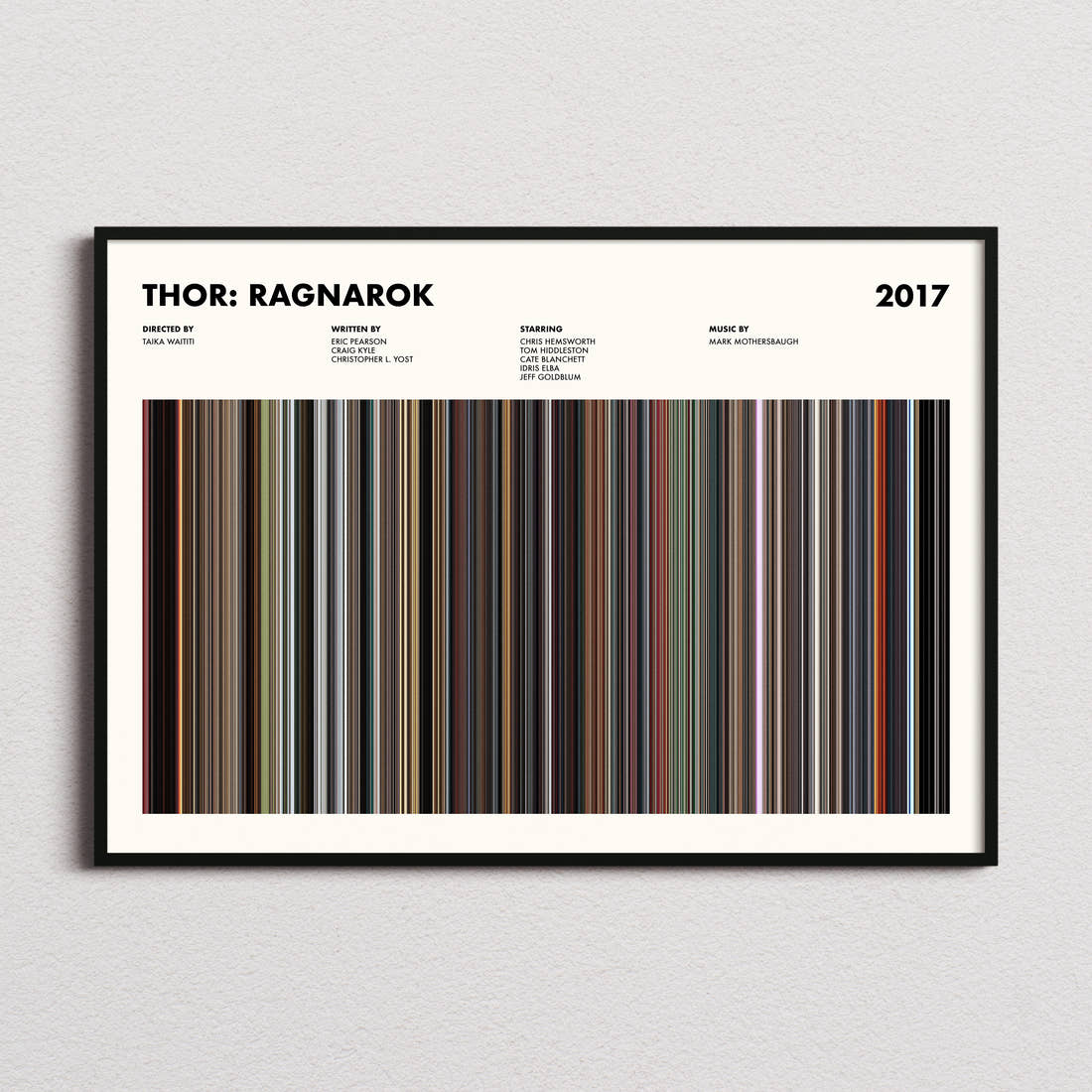 Thor: Ragnarok Movie Barcode Poster