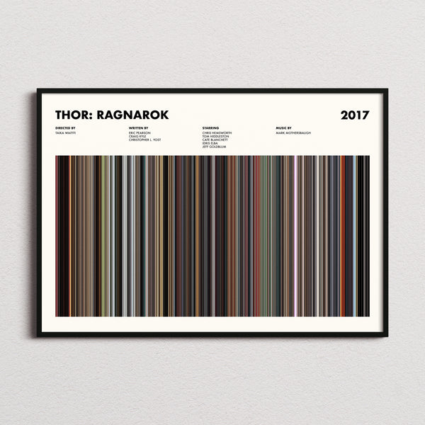 Thor: Ragnarok Movie Barcode Poster
