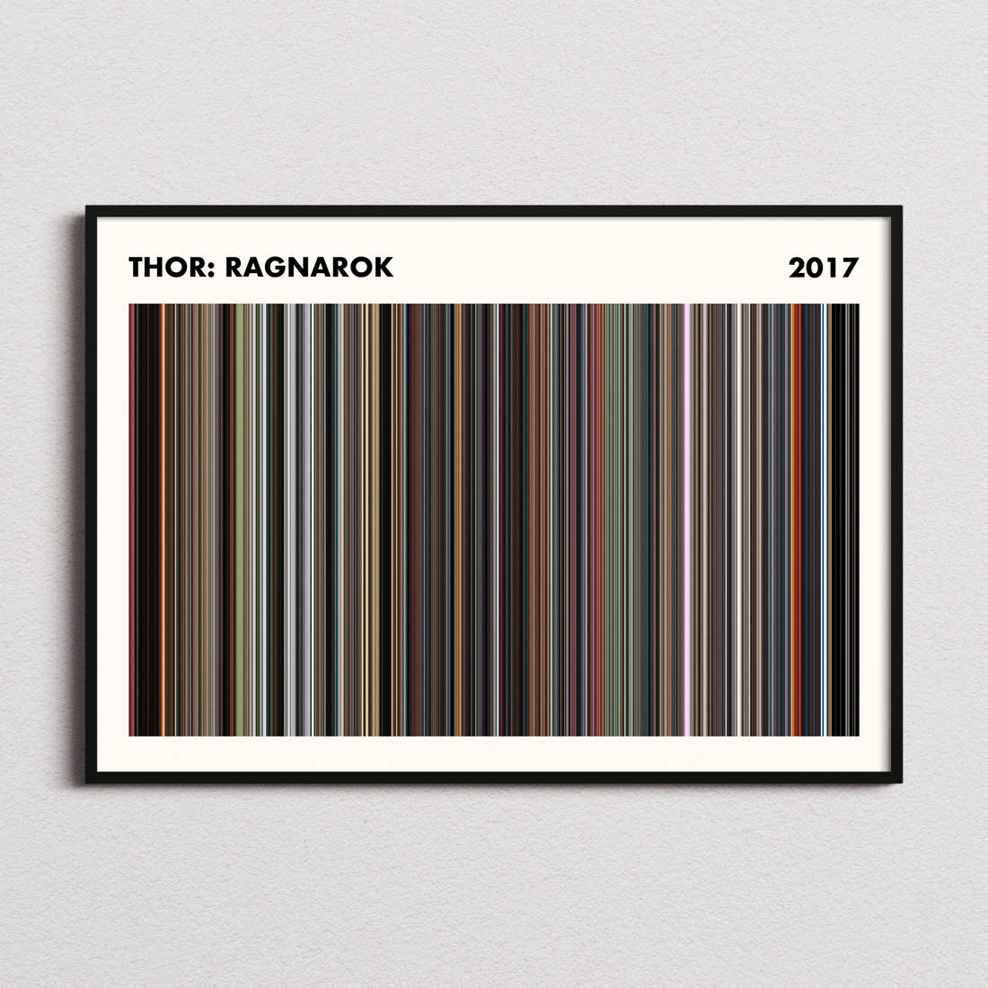 Thor: Ragnarok Movie Barcode Poster - Simplified