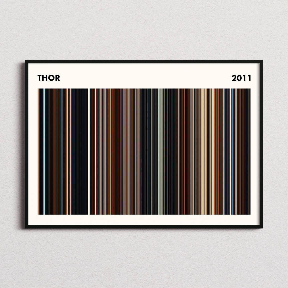 Thor Movie Barcode Poster - Simplified