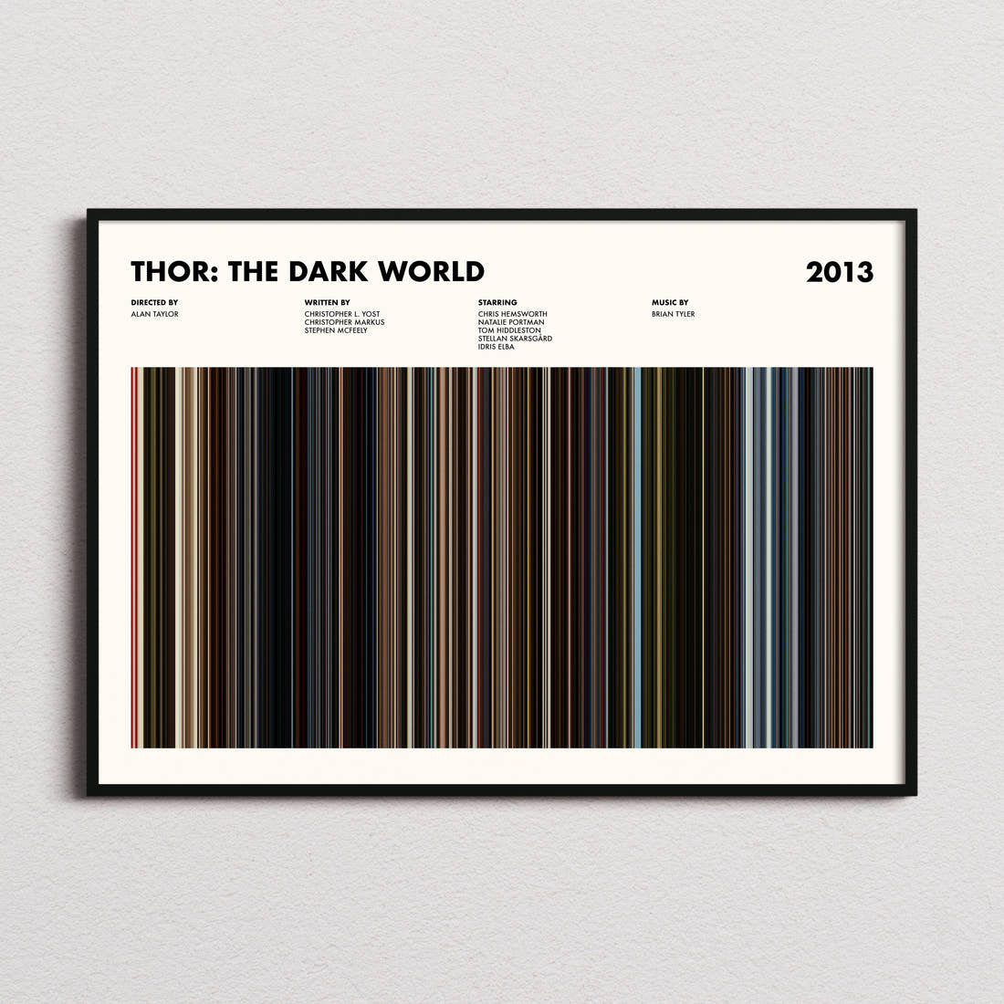 Thor: The Dark World Movie Barcode Poster