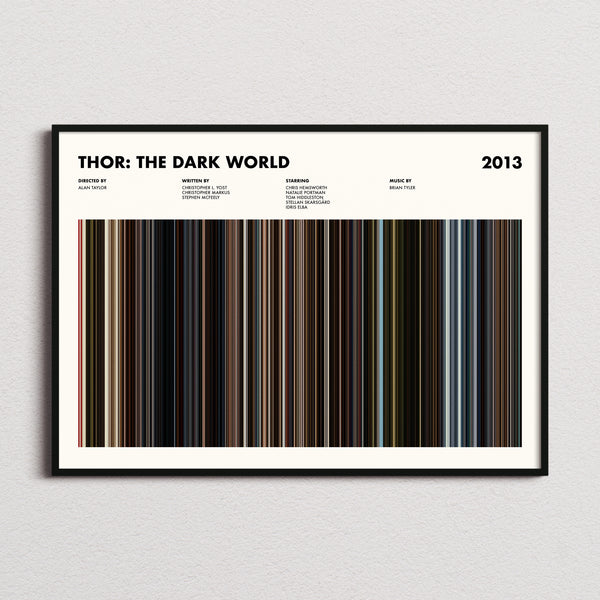 Thor: The Dark World Movie Barcode Poster