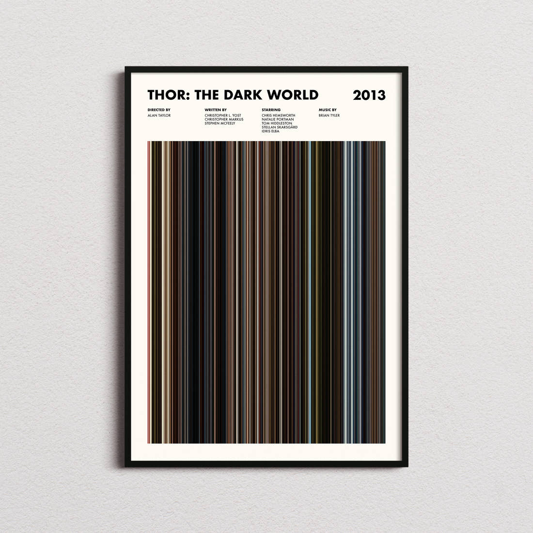 Thor: The Dark World Movie Barcode Poster