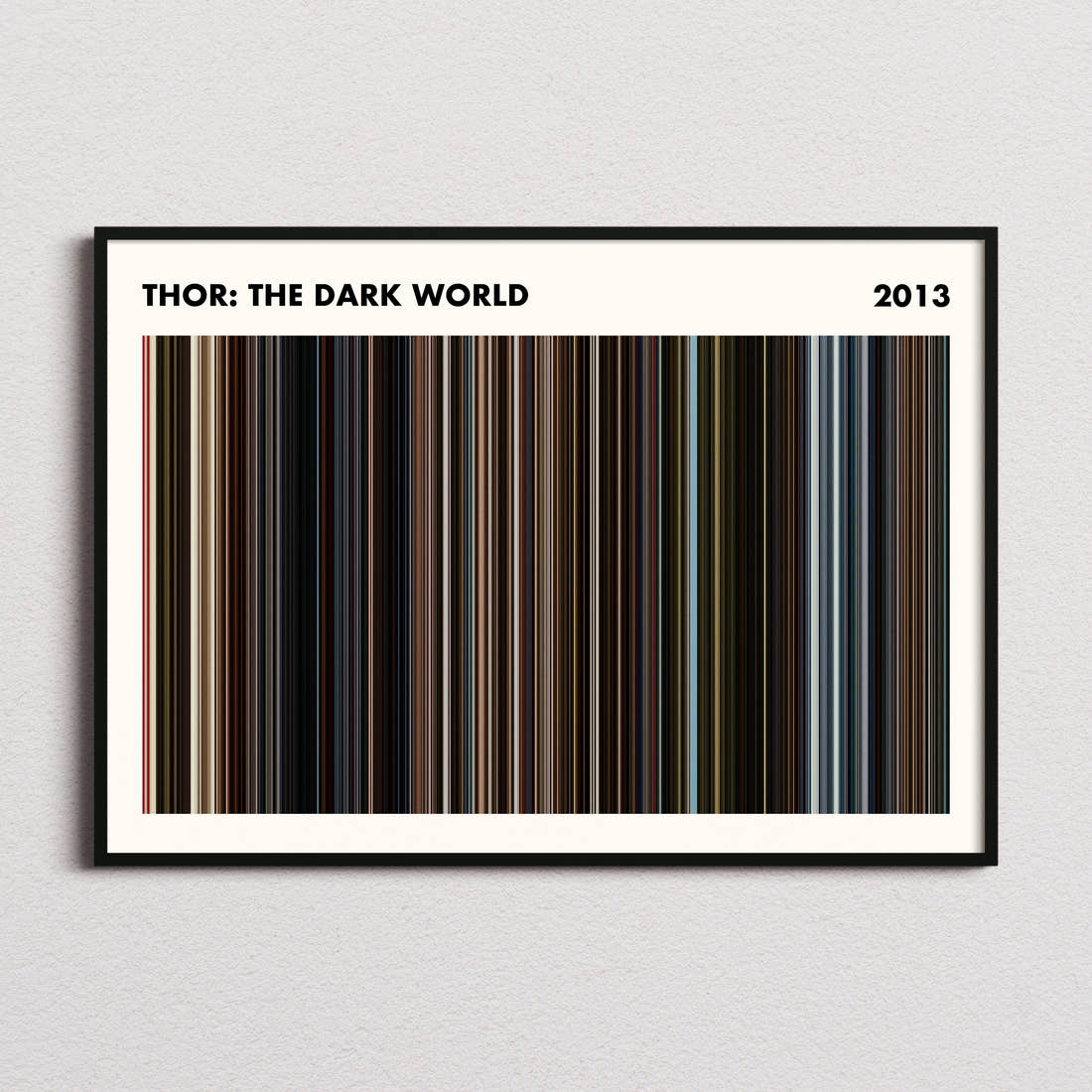Thor: The Dark World Movie Barcode Poster - Simplified