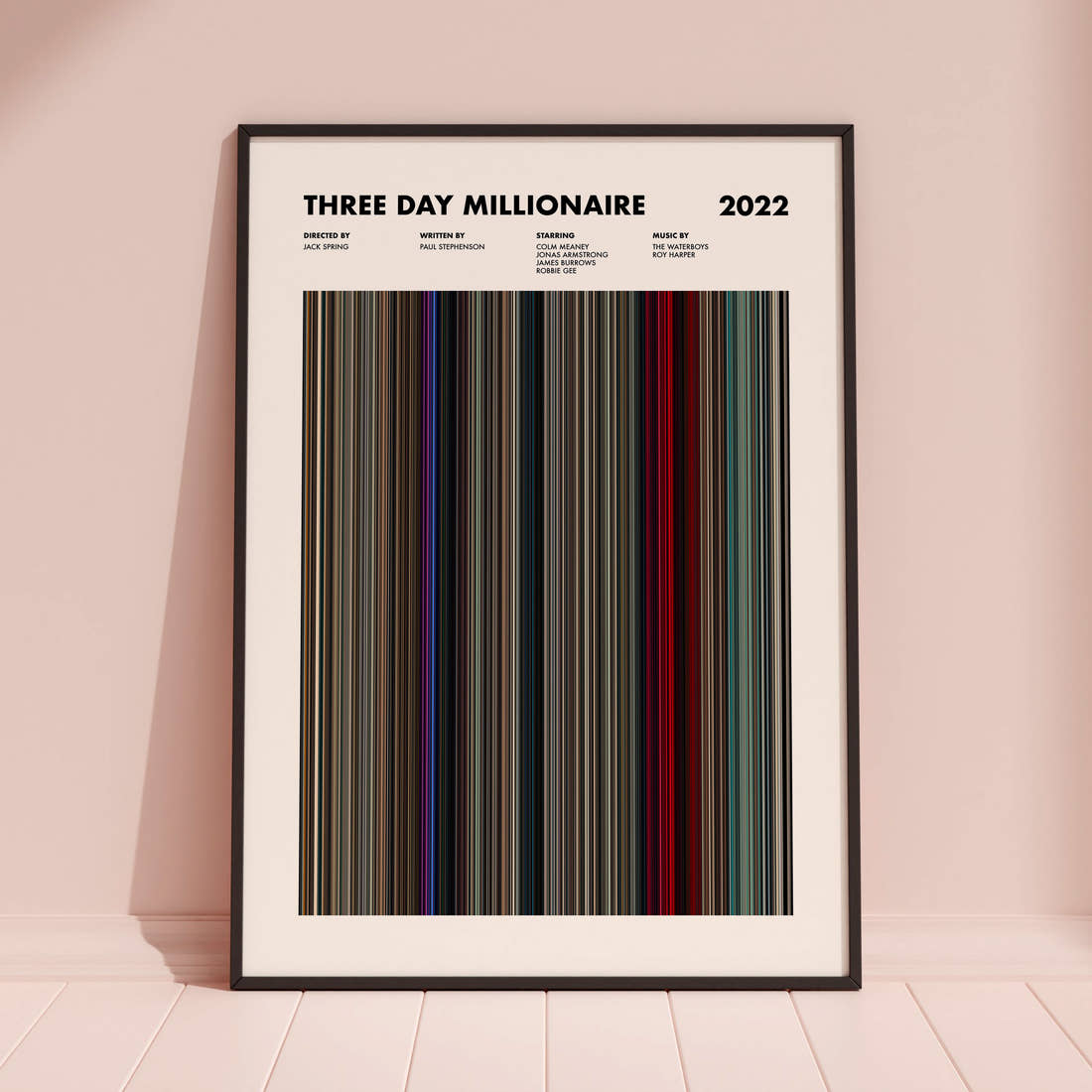 Three Day Millionaire Movie Barcode Poster