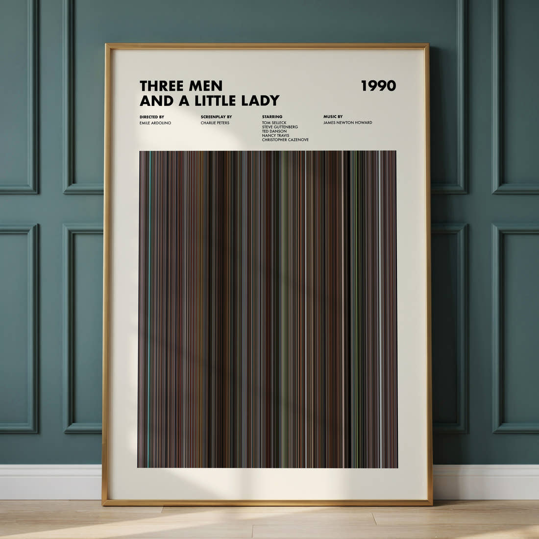 Three Men and a Little Lady Movie Barcode Poster