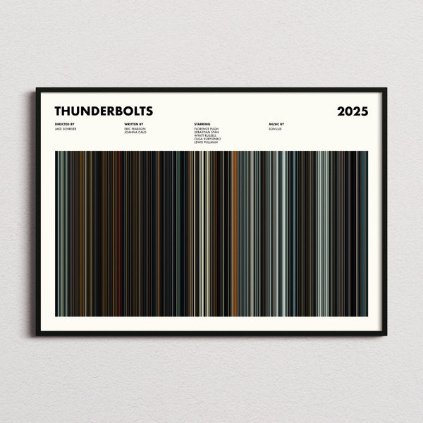 Thunderbolts Movie Barcode Poster