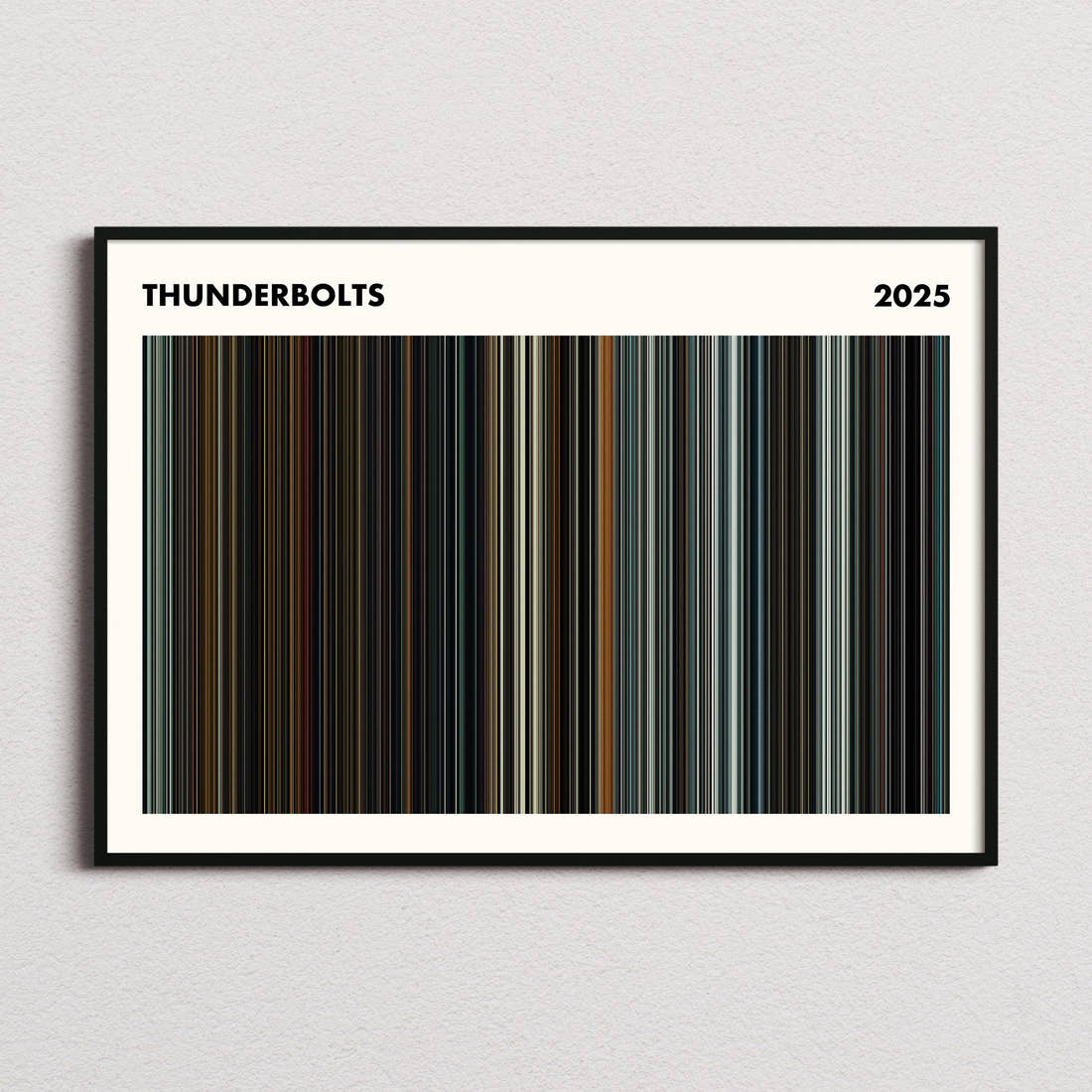 Thunderbolts Movie Barcode Poster - Simplified