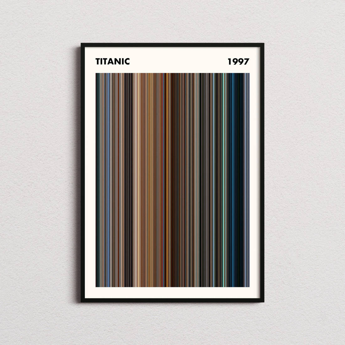 Titanic Movie Barcode Poster - Simplified