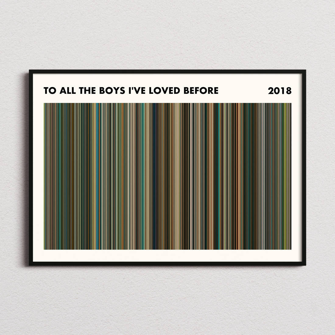 To All the Boys I've Loved Before Movie Barcode Poster - Simplified