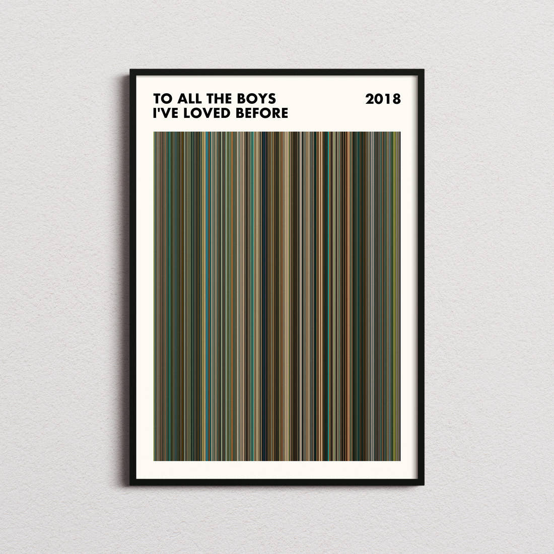 To All the Boys I've Loved Before Movie Barcode Poster - Simplified