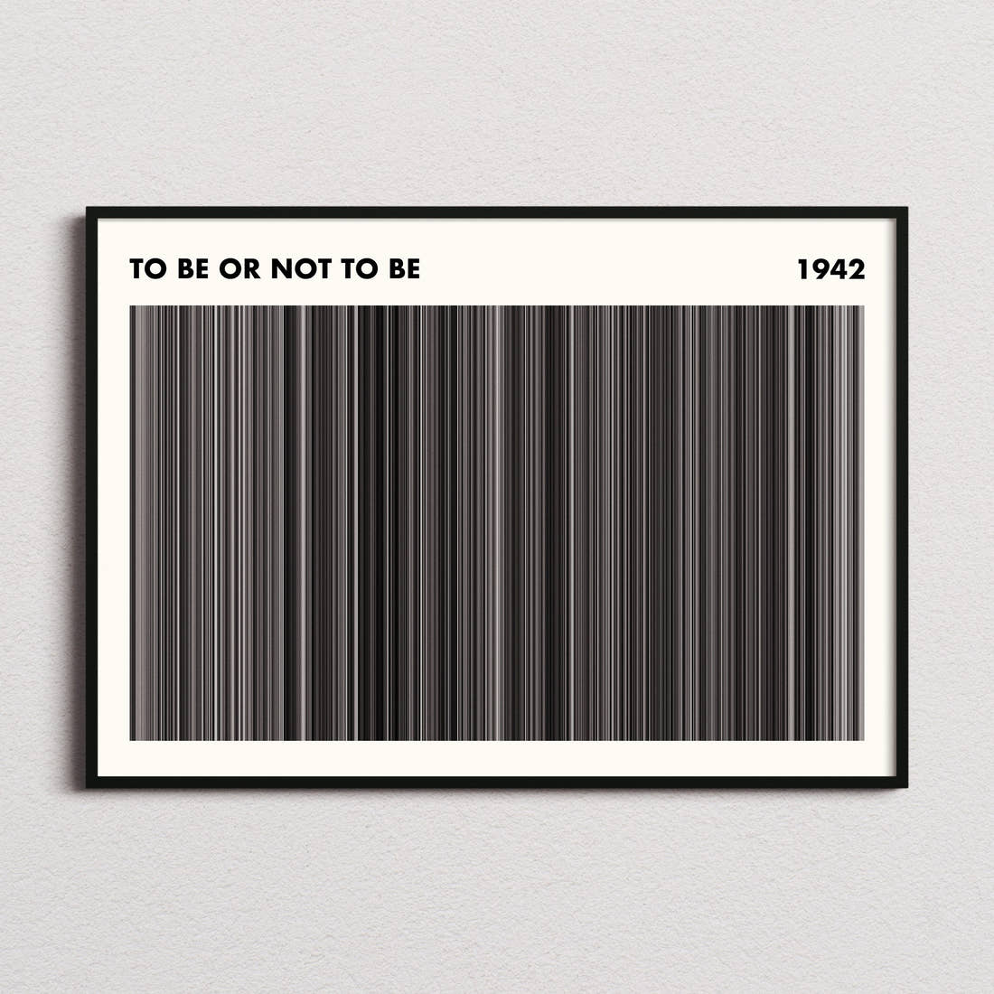 To Be Or Not To Be Movie Barcode Poster - Simplified