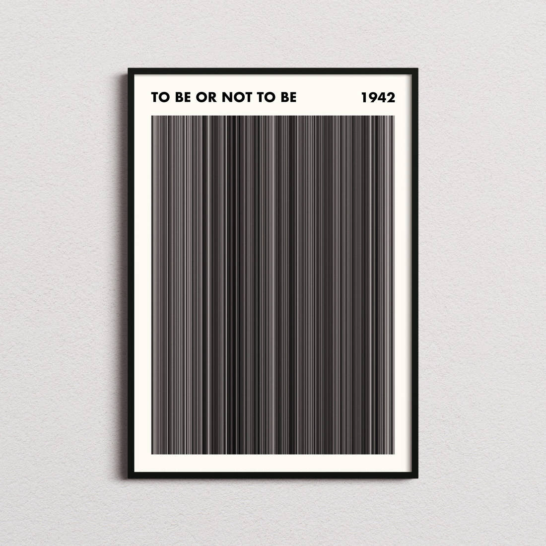 To Be or Not to Be Movie Barcode Poster - Simplified