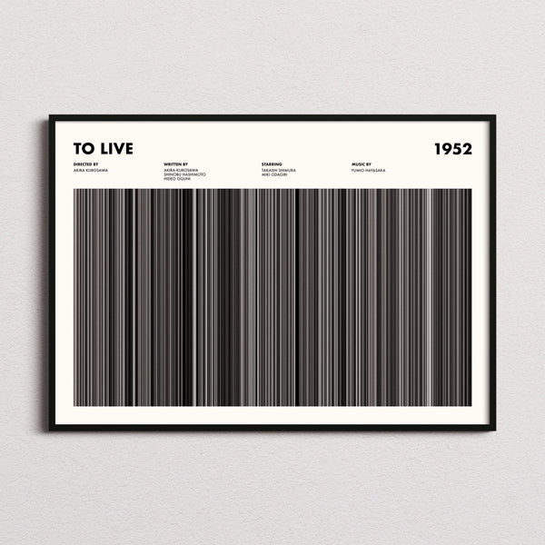 To Live Movie Barcode Poster