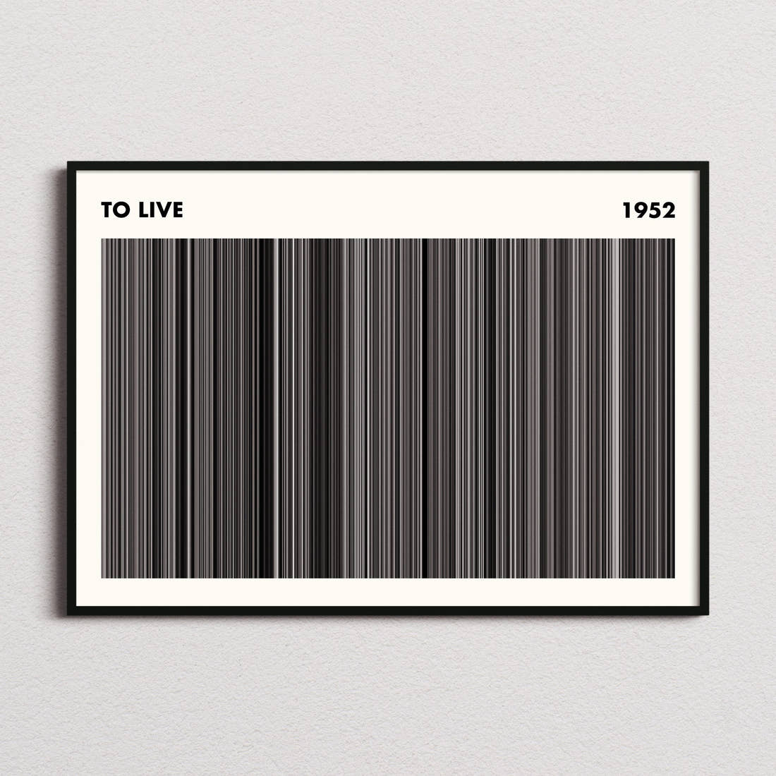 To Live Movie Barcode Poster - Simplified