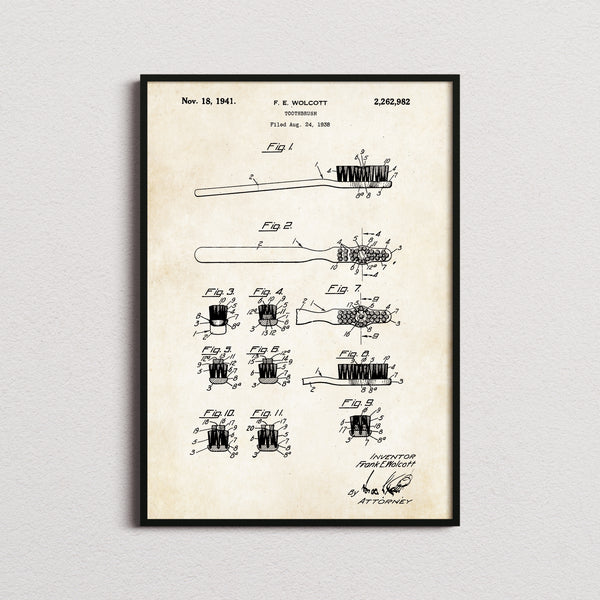 Toothbrush Patent Print