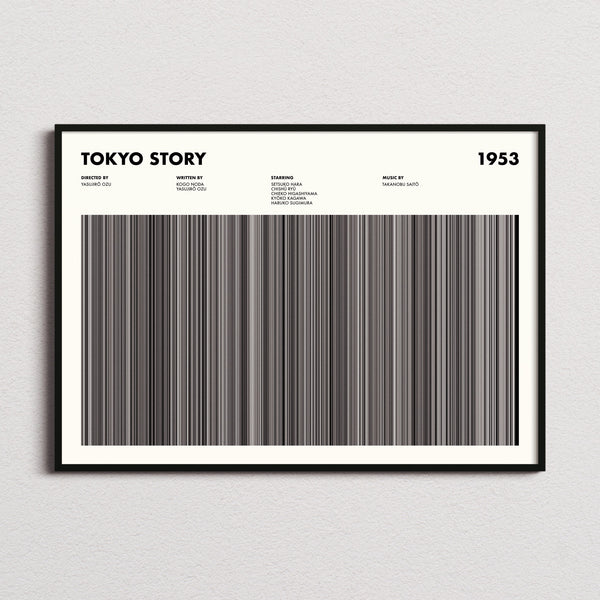 Tokyo Story Movie Barcode Poster
