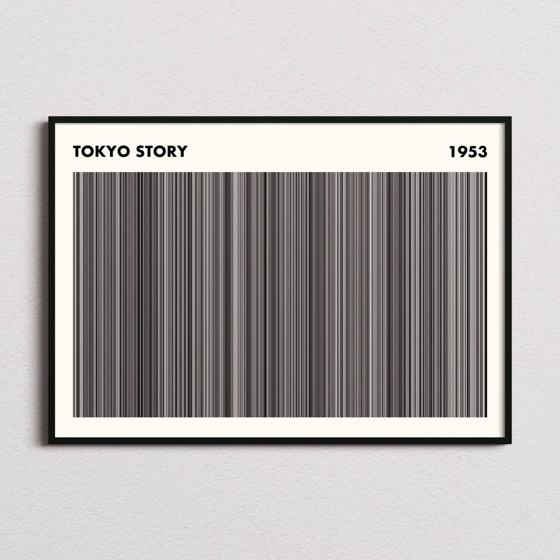 Tokyo Story Movie Barcode Poster - Simplified