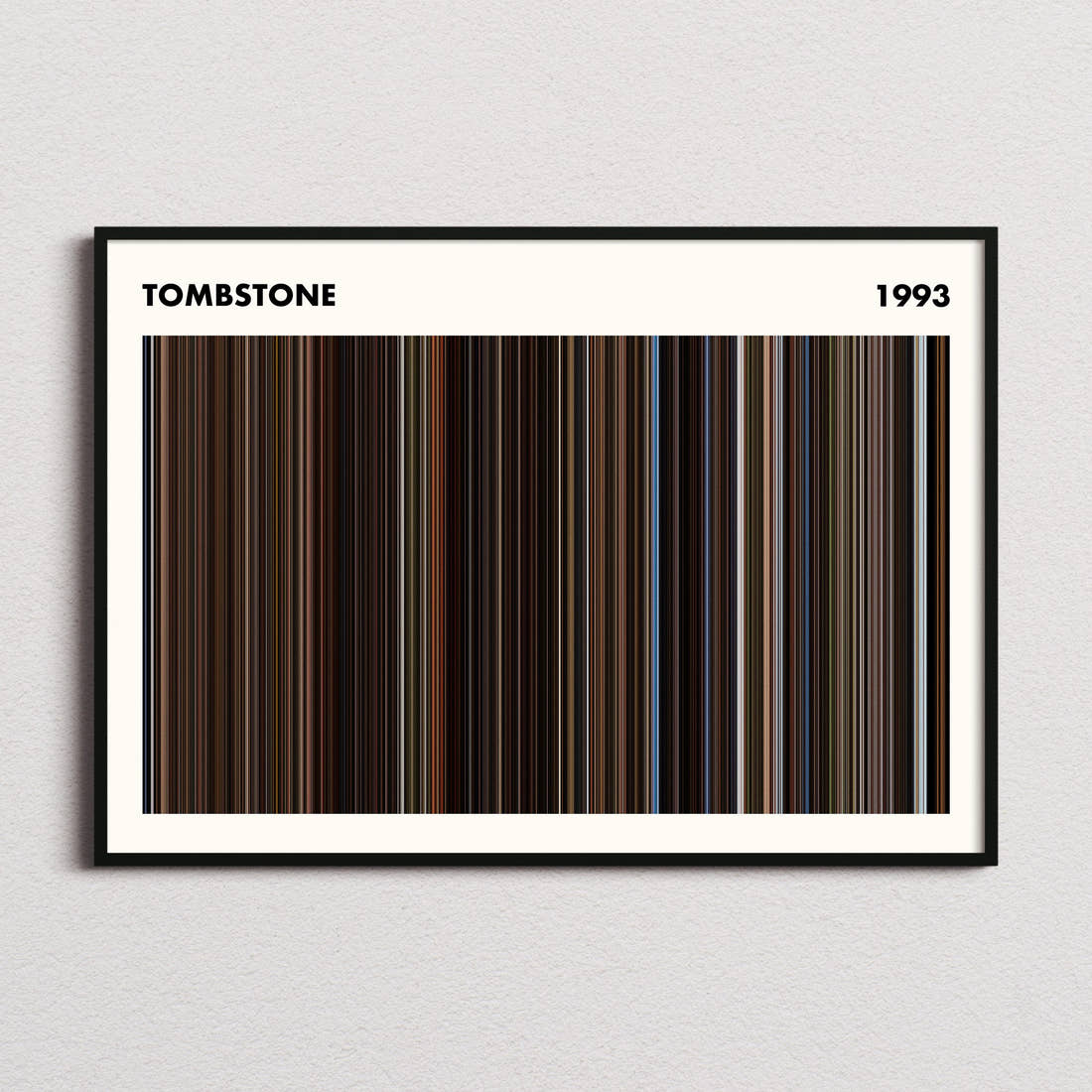 Tombstone Movie Barcode Poster - Simplified