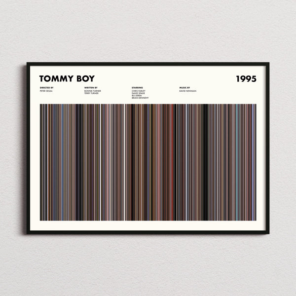 Tommy Boy Movie Barcode Poster