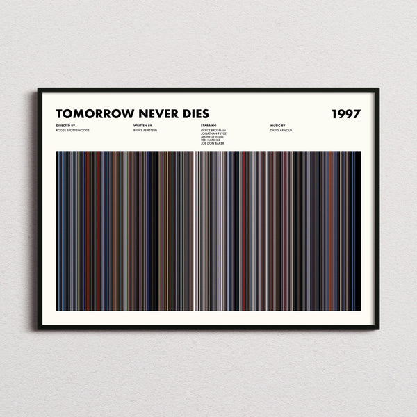 Tomorrow Never Dies Movie Barcode Poster