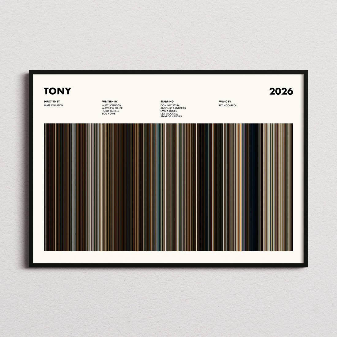 Tony Movie Barcode Poster