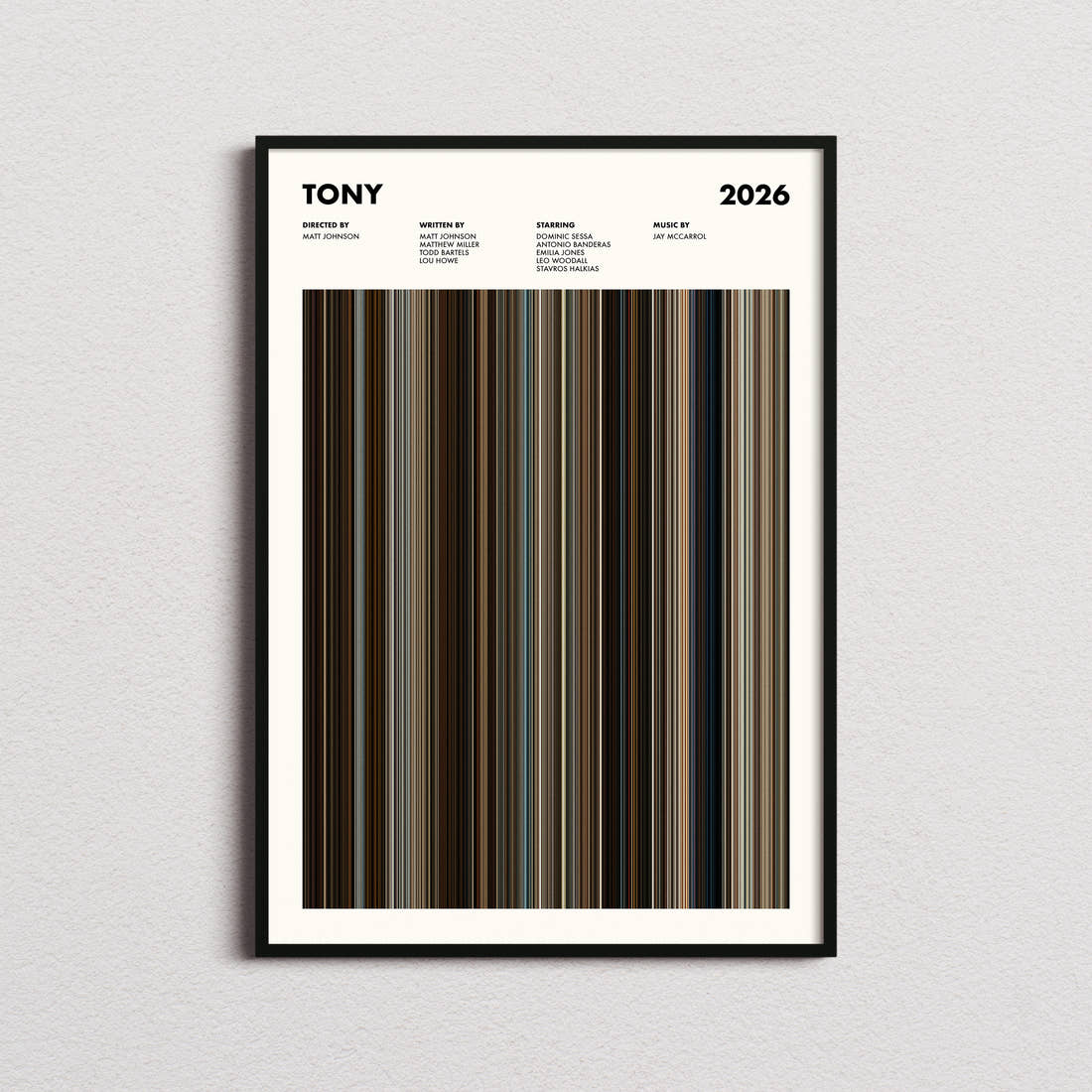 Tony Movie Barcode Poster