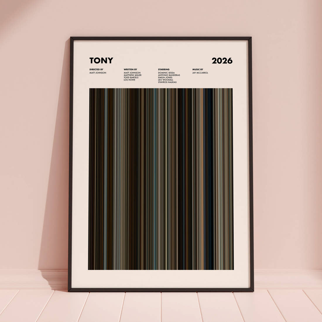 Tony Movie Barcode Poster