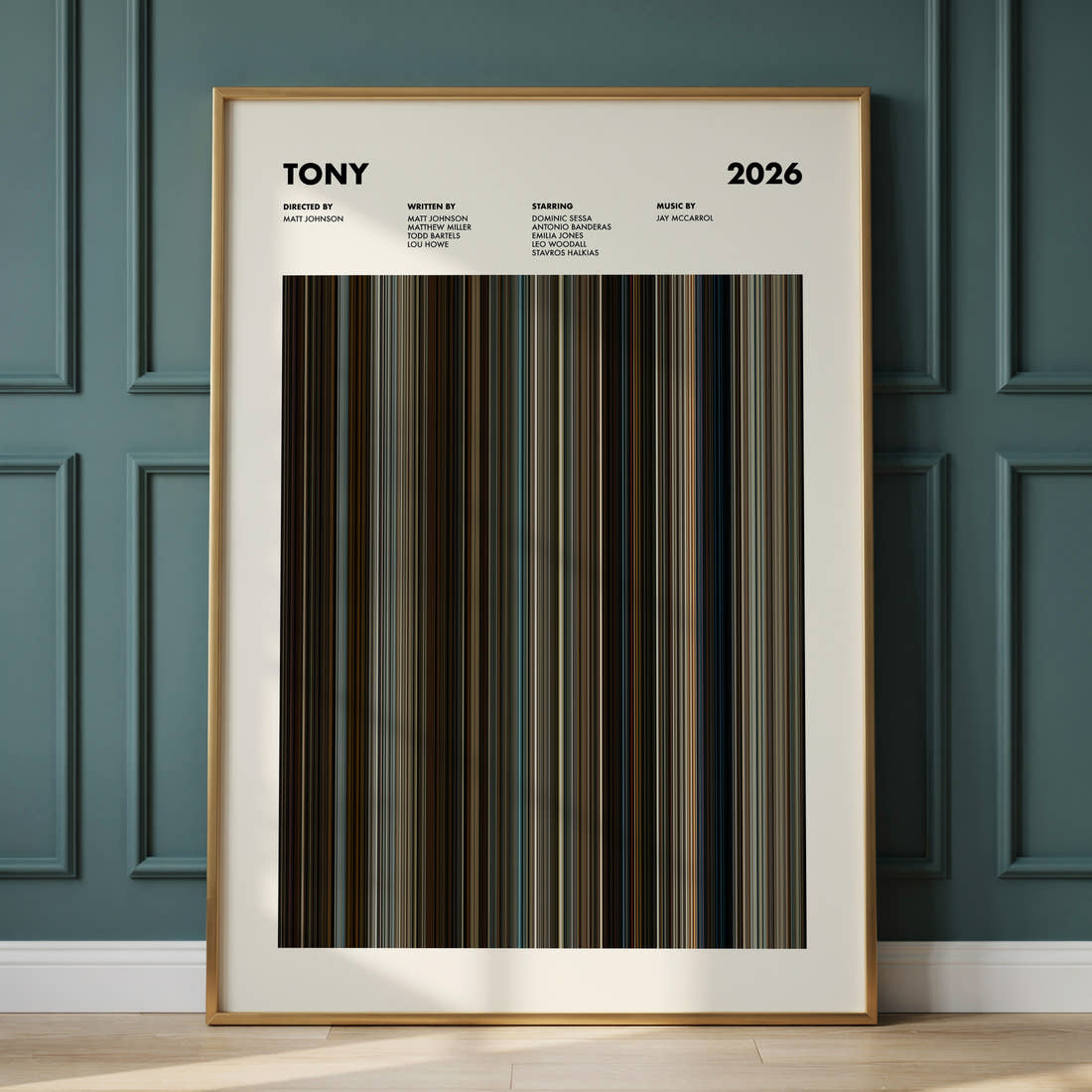 Tony Movie Barcode Poster