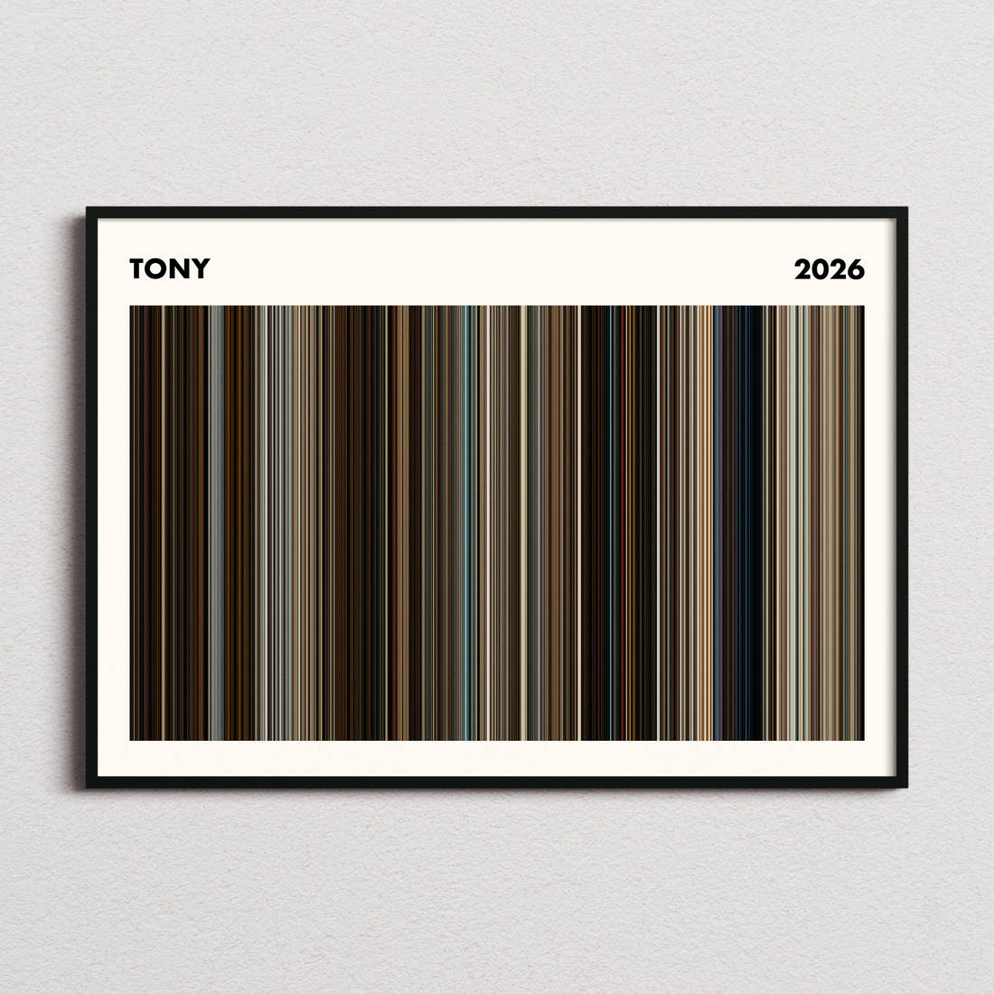 Tony Movie Barcode Poster - Simplified