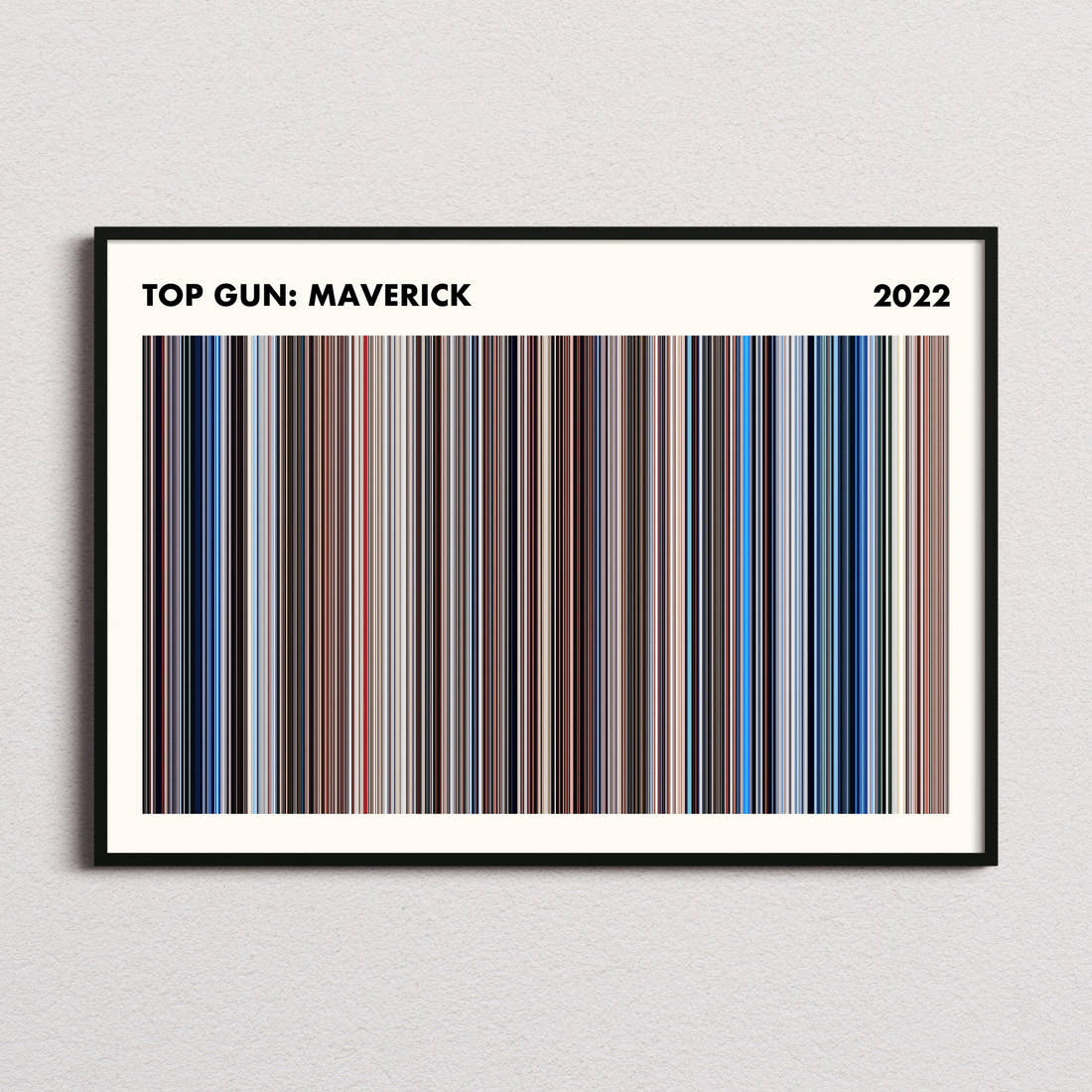 Top Gun: Maverick Movie Barcode Poster - Simplified