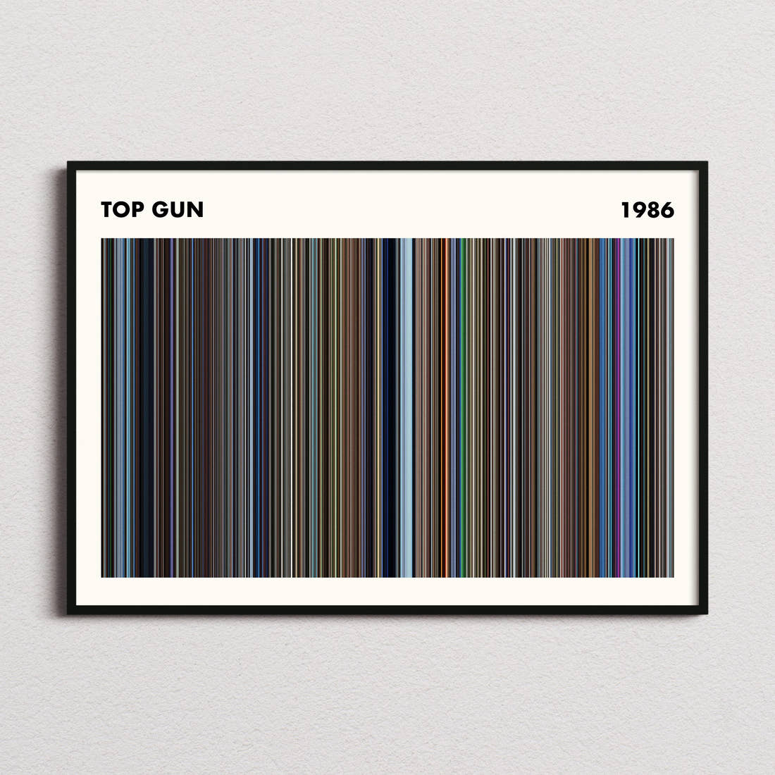 Top Gun Movie Barcode Poster - Simplified
