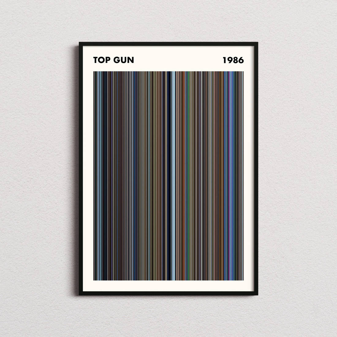 Top Gun Movie Barcode Poster - Simplified