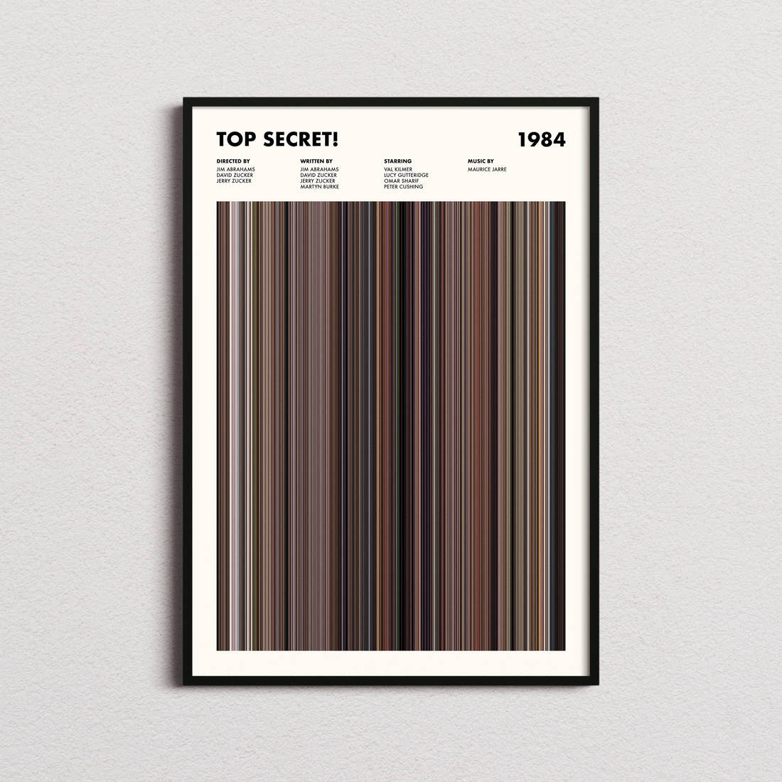 Top Secret! Movie Barcode Poster