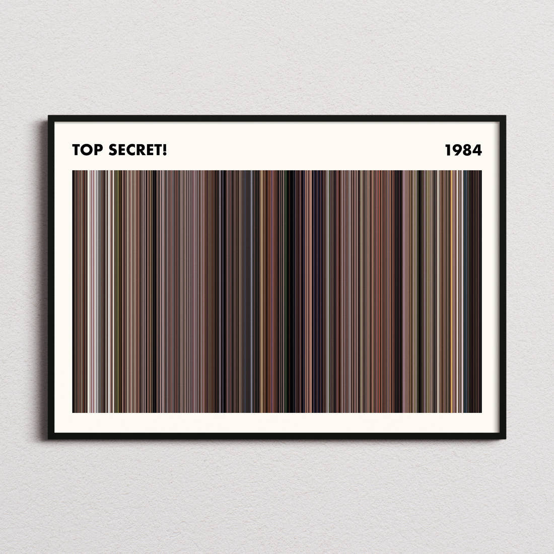 Top Secret! Movie Barcode Poster - Simplified
