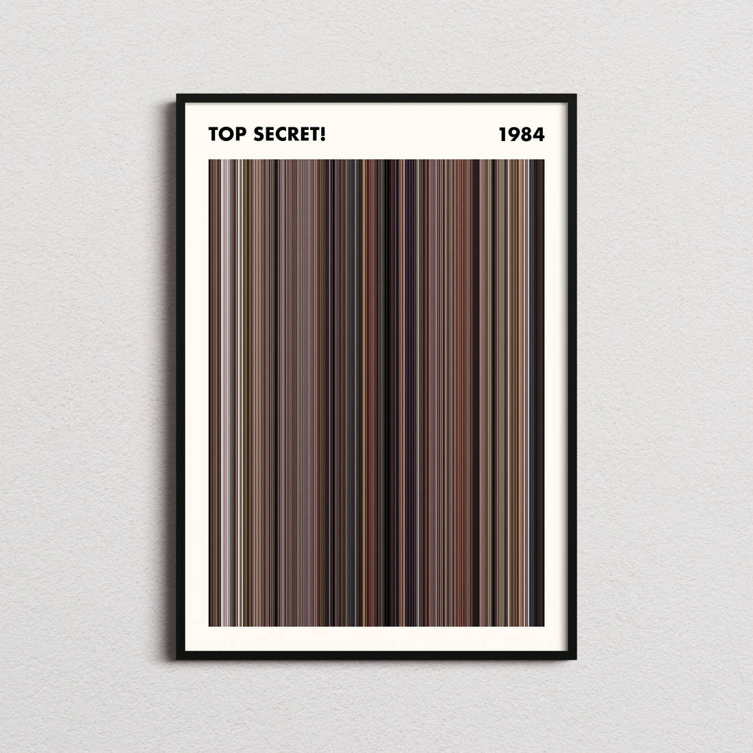 Top Secret! Movie Barcode Poster - Simplified