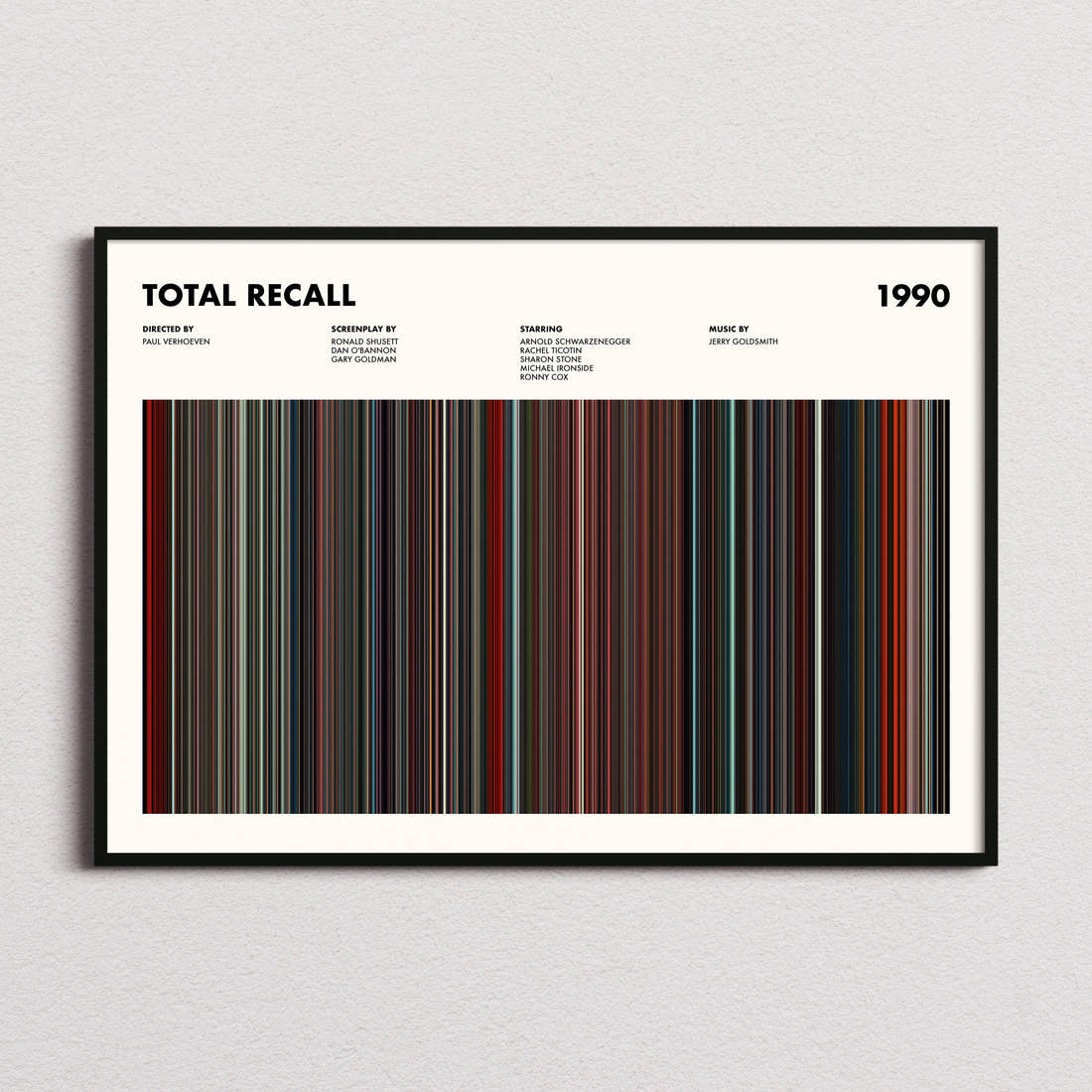 Total Recall Movie Barcode Poster