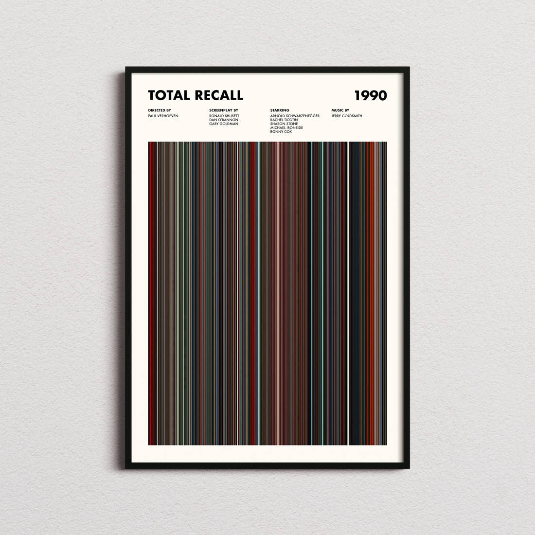 Total Recall Movie Barcode Poster