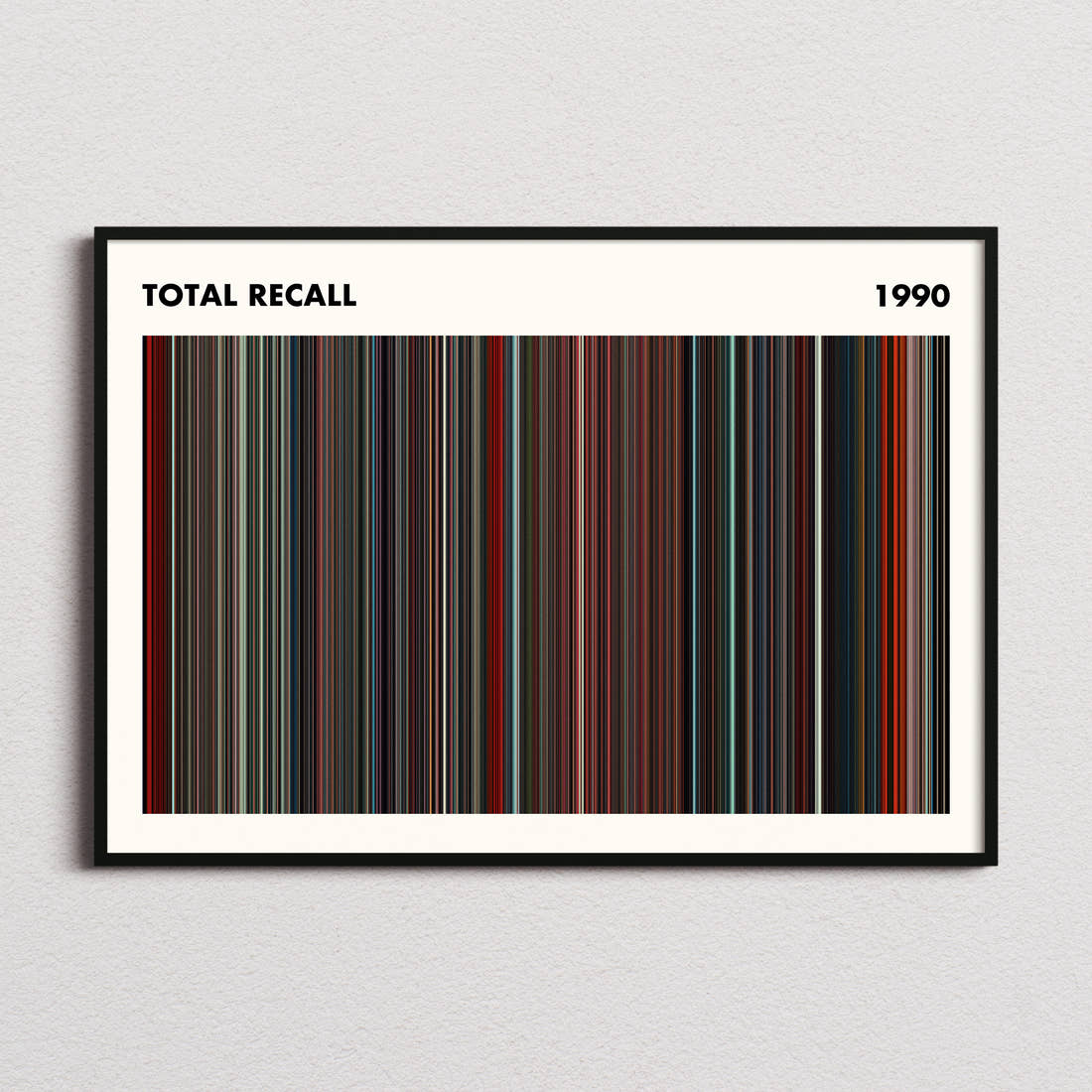 Total Recall Movie Barcode Poster - Simplified