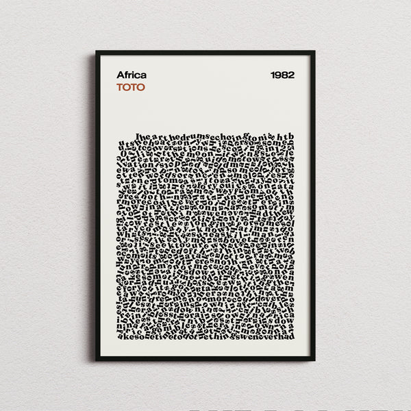 TOTO Africa Lyric Print