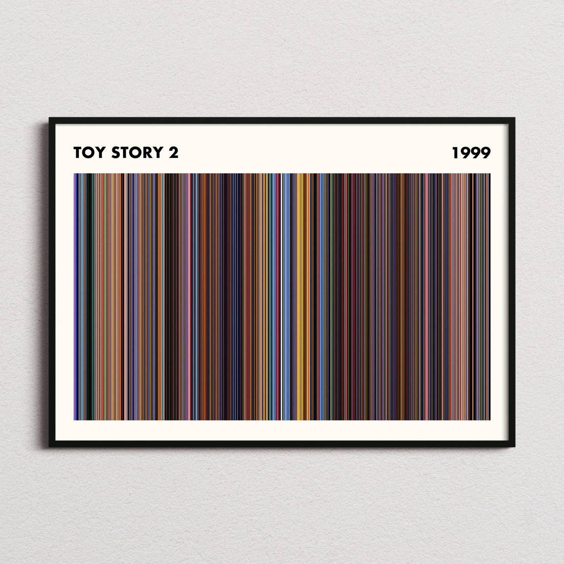 Toy Story 2 Movie Barcode Poster - Simplified
