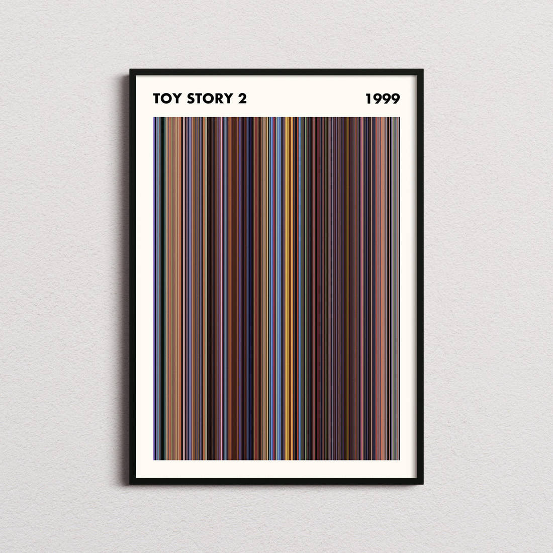 Toy Story 2 Movie Barcode Poster - Simplified
