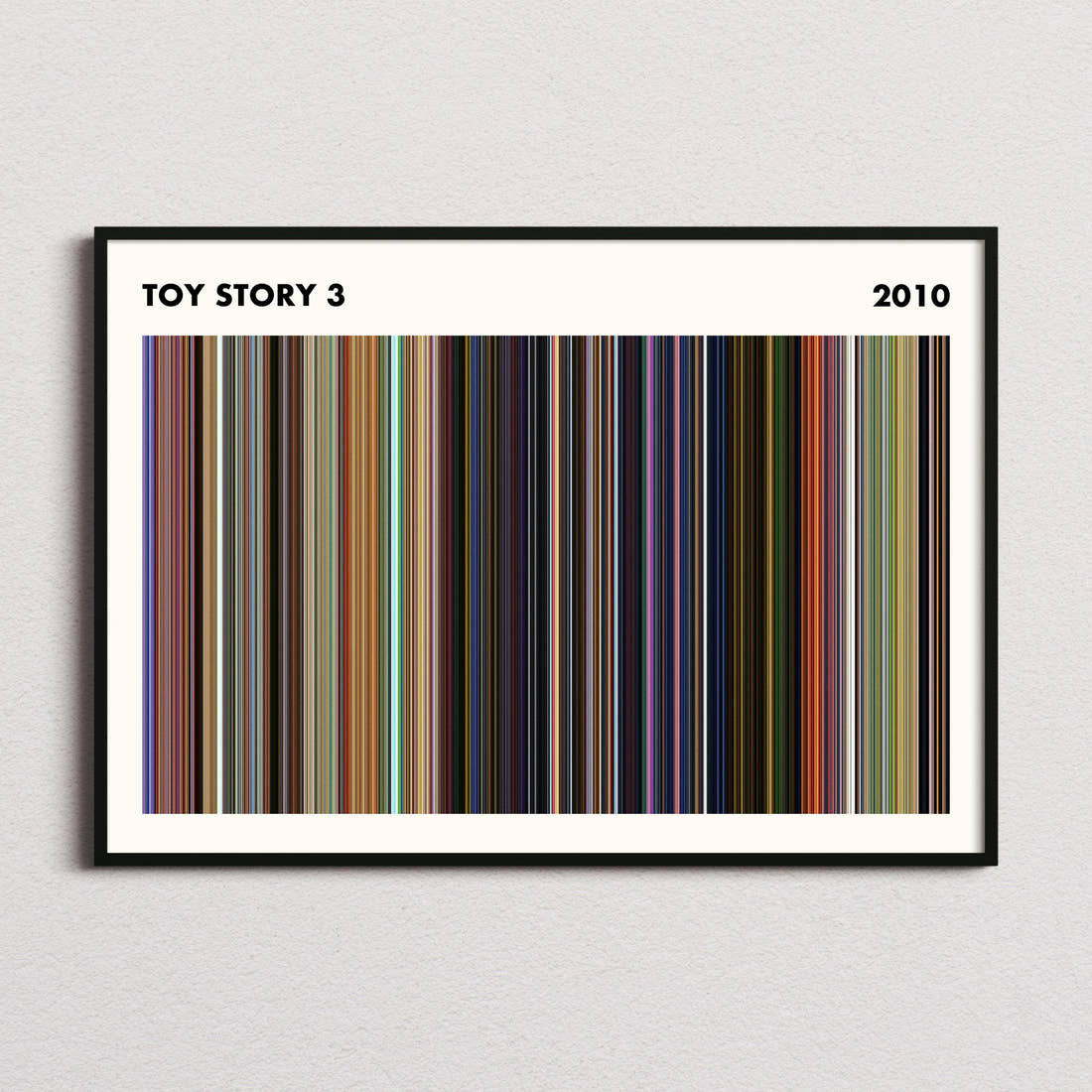 Toy Story 3 Movie Barcode Poster - Simplified