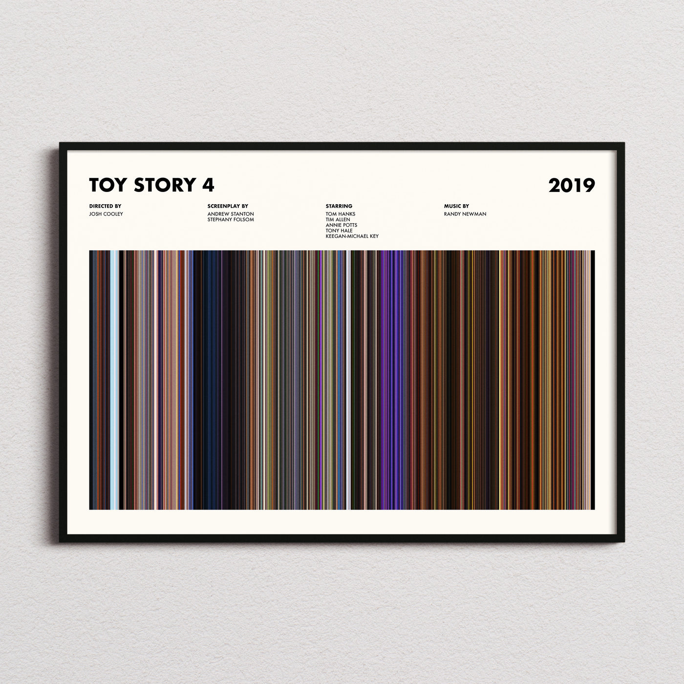 Toy Story 4 Movie Barcode Poster