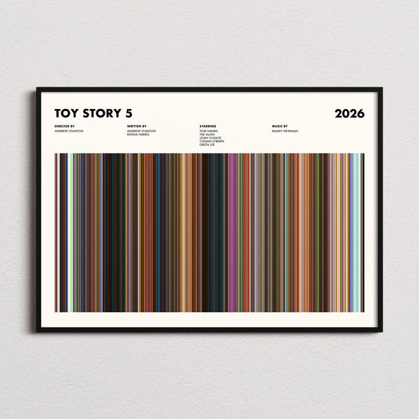 Toy Story 5 Movie Barcode Poster