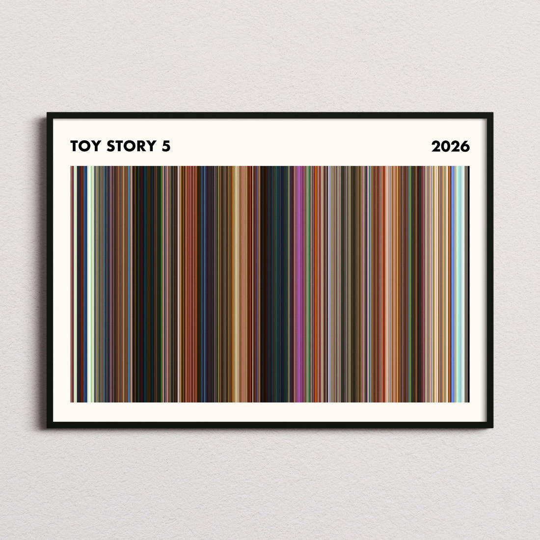 Toy Story 5 Movie Barcode Poster - Simplified