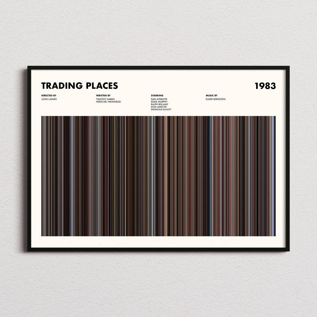 Trading Places Movie Barcode Poster
