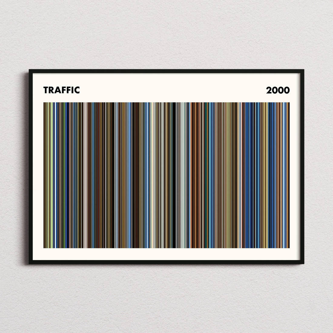 Traffic Movie Barcode Poster - Simplified