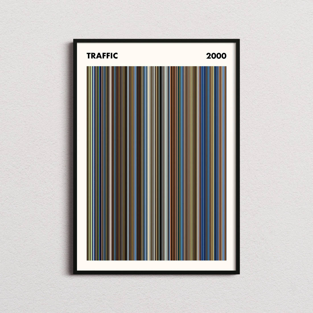 Traffic Movie Barcode Poster - Simplified