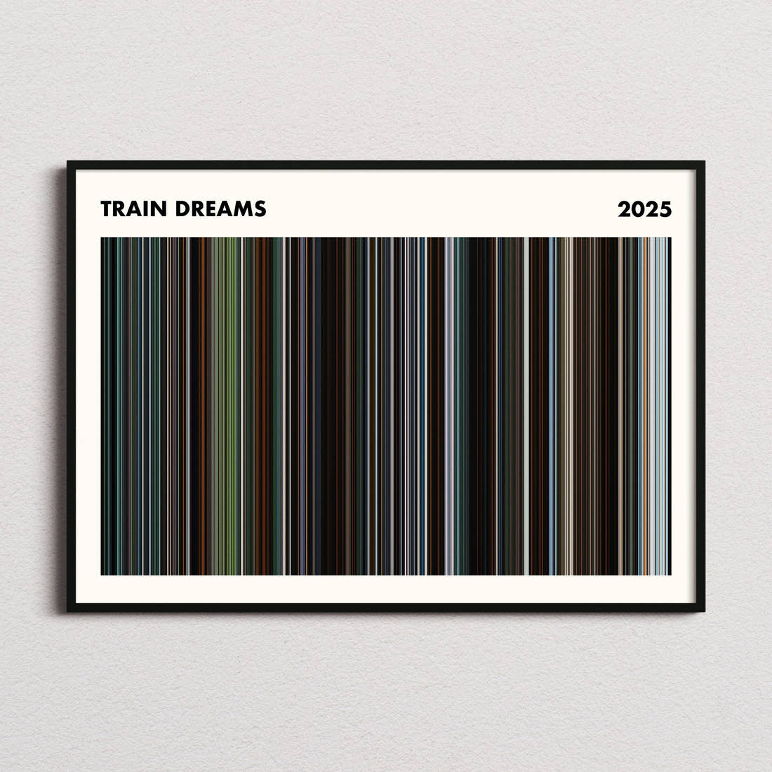Train Dreams Movie Barcode Poster - Simplified
